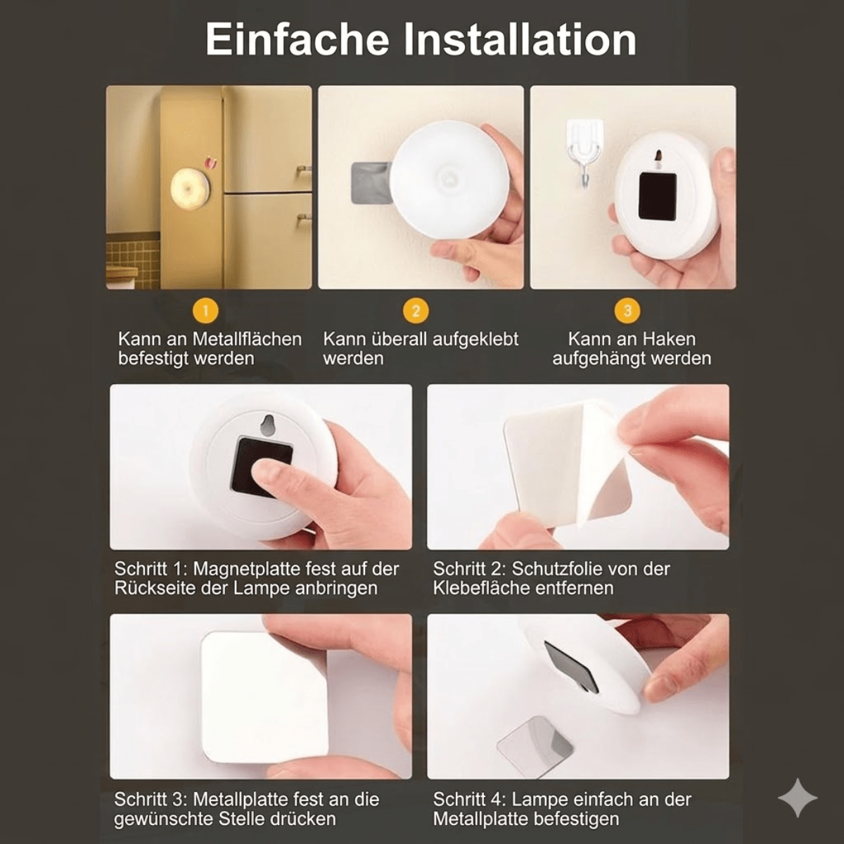 MotionLux™ – Kabellose LED Sensorlampe - Klarwen