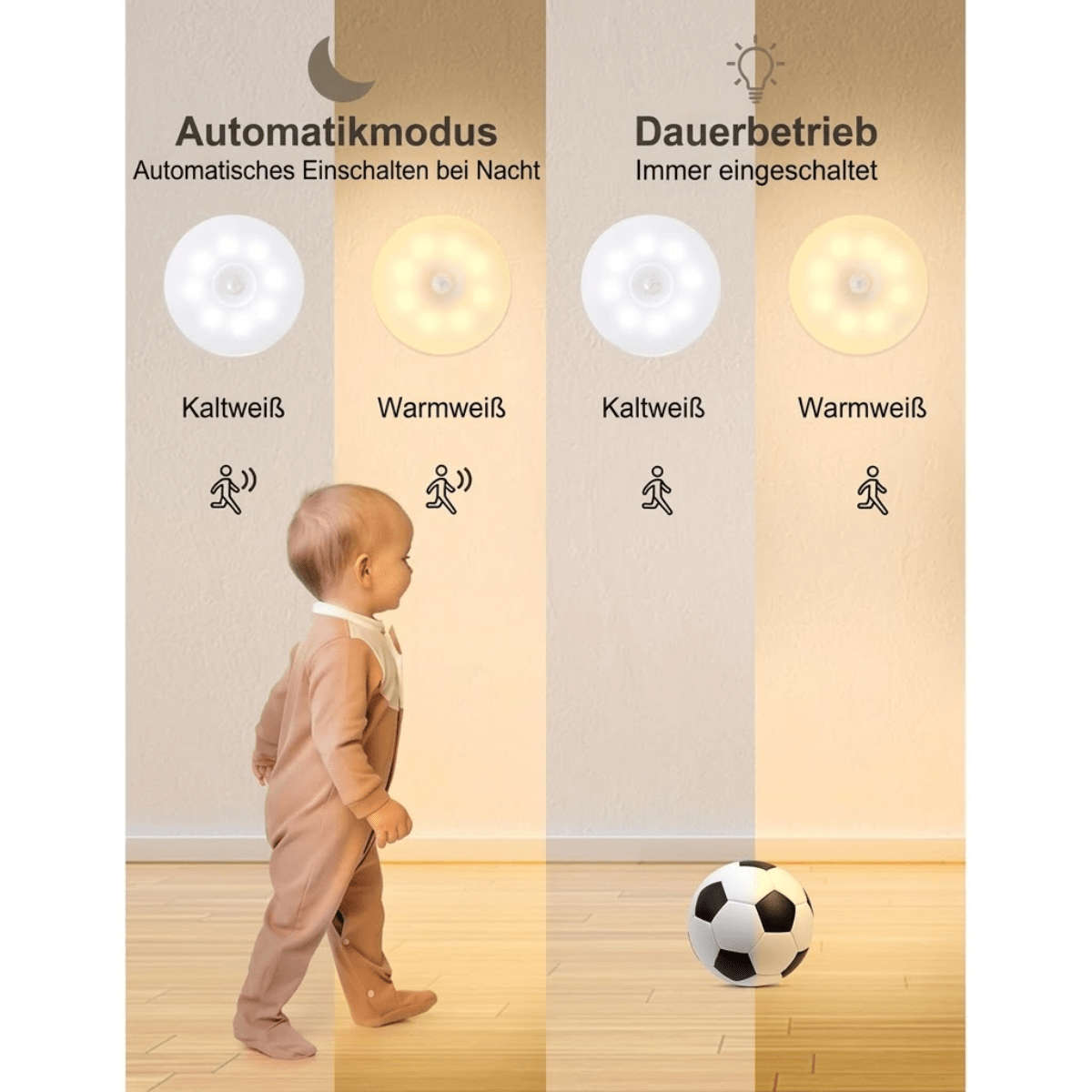MotionLux™ – Kabellose LED Sensorlampe - Klarwen