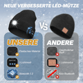NightGuard™ – LED - Mütze mit Freihand - Beleuchtung & Bluetooth - Klarwen