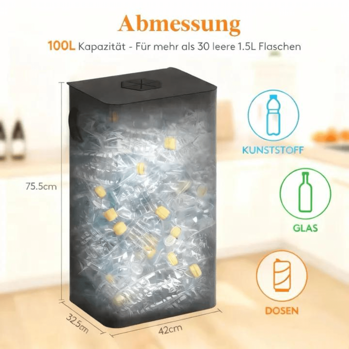 PfandBox™ – Aufbewahrungsbox für Pfandflaschen & Dosen - Klarwen