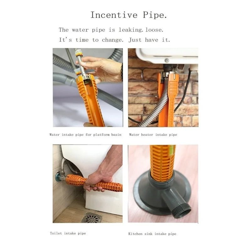 PipeFix™ – Multifunktionaler Sanitärschlüssel für Wasserhähne & Waschbeckenmontage - Klarwen