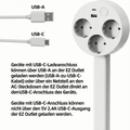 PowerReach™ – Ausziehbare Steckdosenleiste mit USB - Klarwen