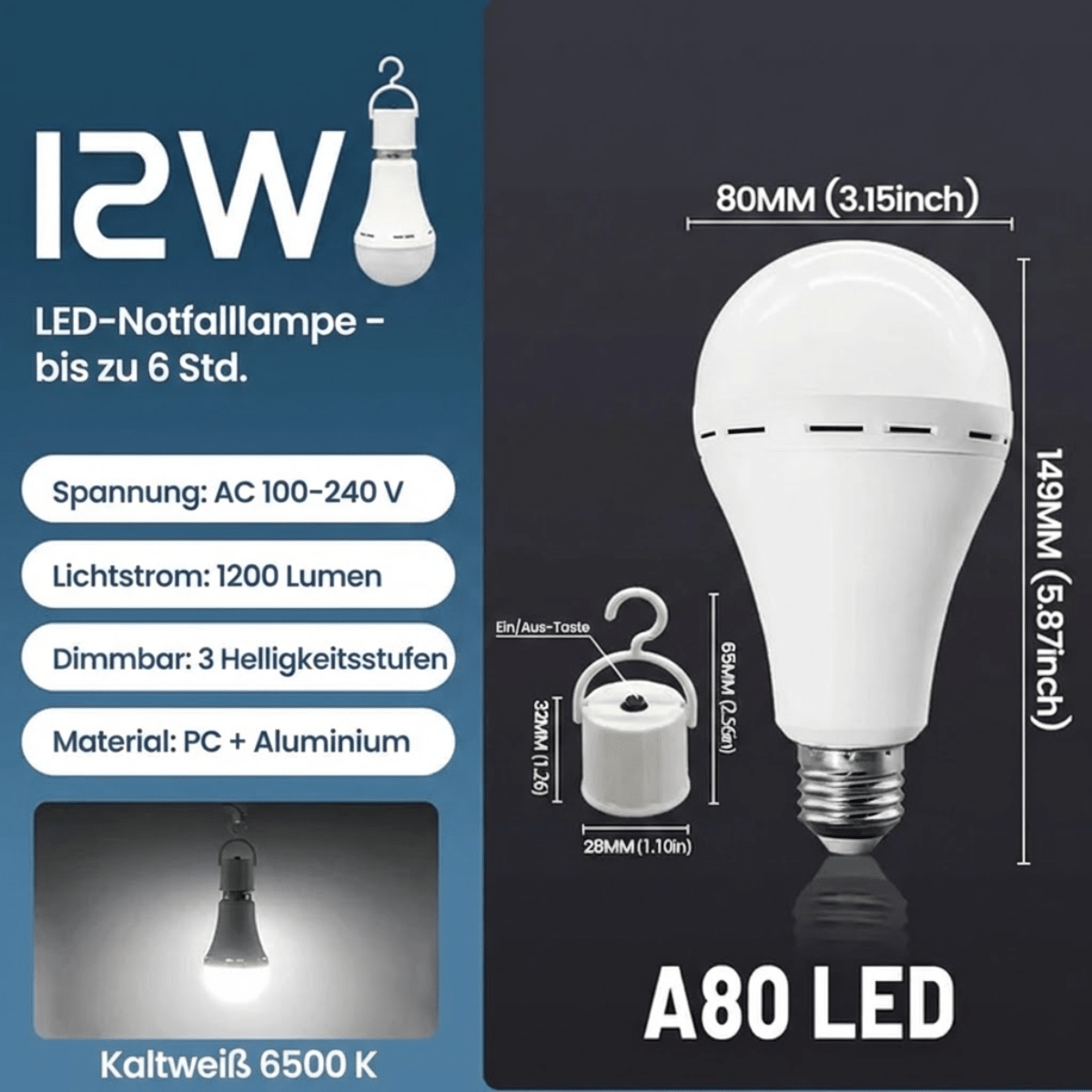 PowerSafe™ – LED - Notfall - & Notstromlampe - Klarwen