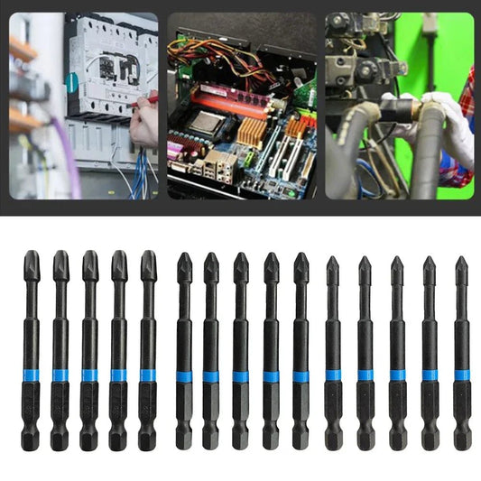 PozidriveX™ – 5er Set Magnetische Schrauberbits PZ1/PZ2/PZ3 (75mm) - Klarwen