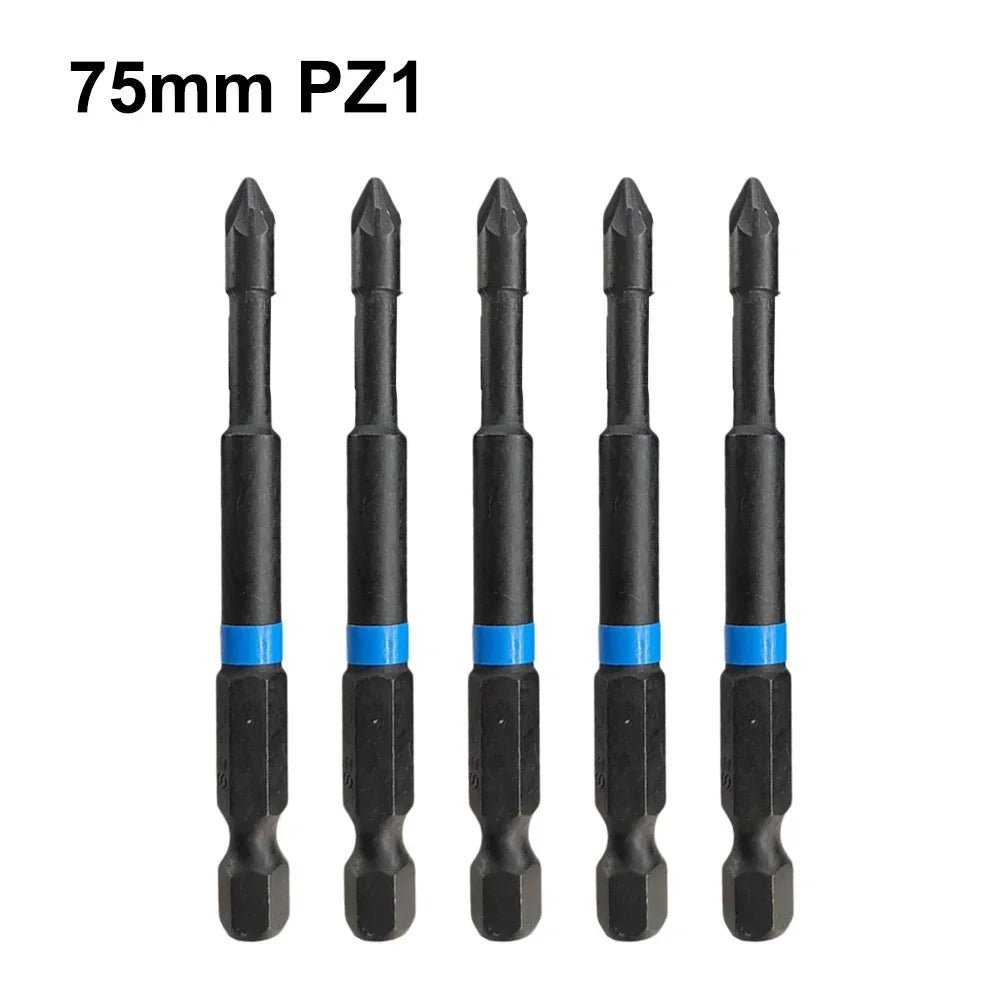 PozidriveX™ – 5er Set Magnetische Schrauberbits PZ1/PZ2/PZ3 (75mm) - Klarwen