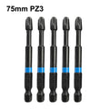 PozidriveX™ – 5er Set Magnetische Schrauberbits PZ1/PZ2/PZ3 (75mm) - Klarwen