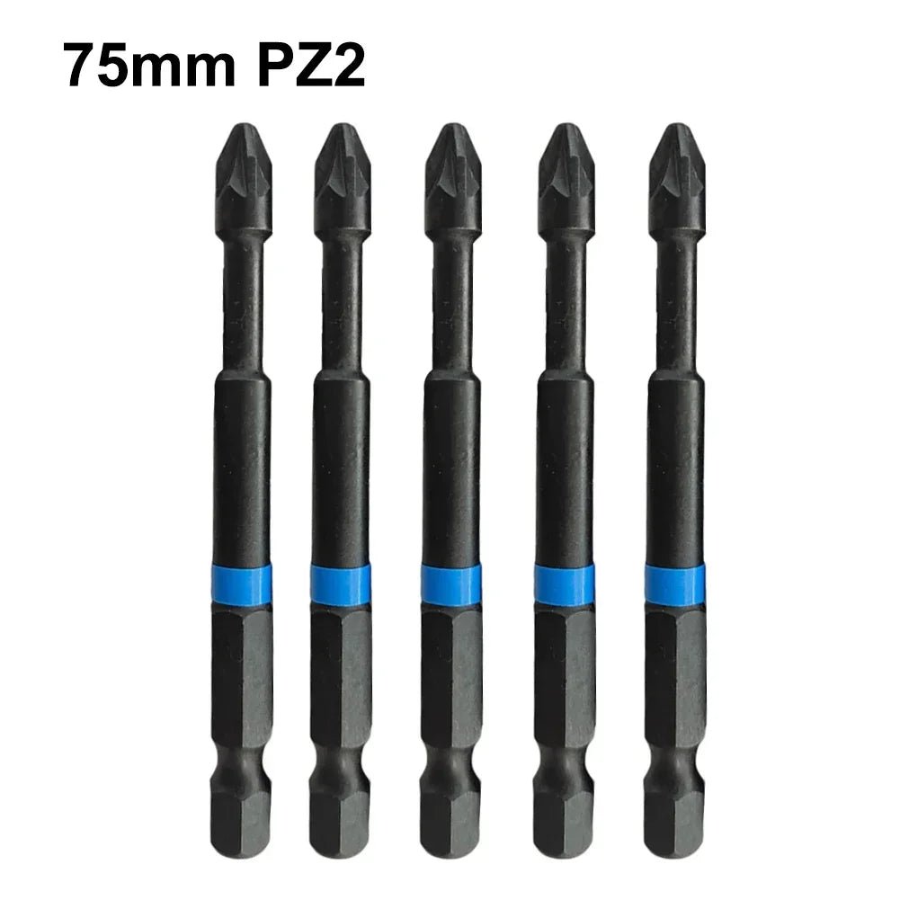 PozidriveX™ – 5er Set Magnetische Schrauberbits PZ1/PZ2/PZ3 (75mm) - Klarwen