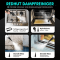 RedHut™ – Tragbarer Dampfreiniger mit 12 Zubehörteilen für Küche, Bad & Haushalt - Klarwen