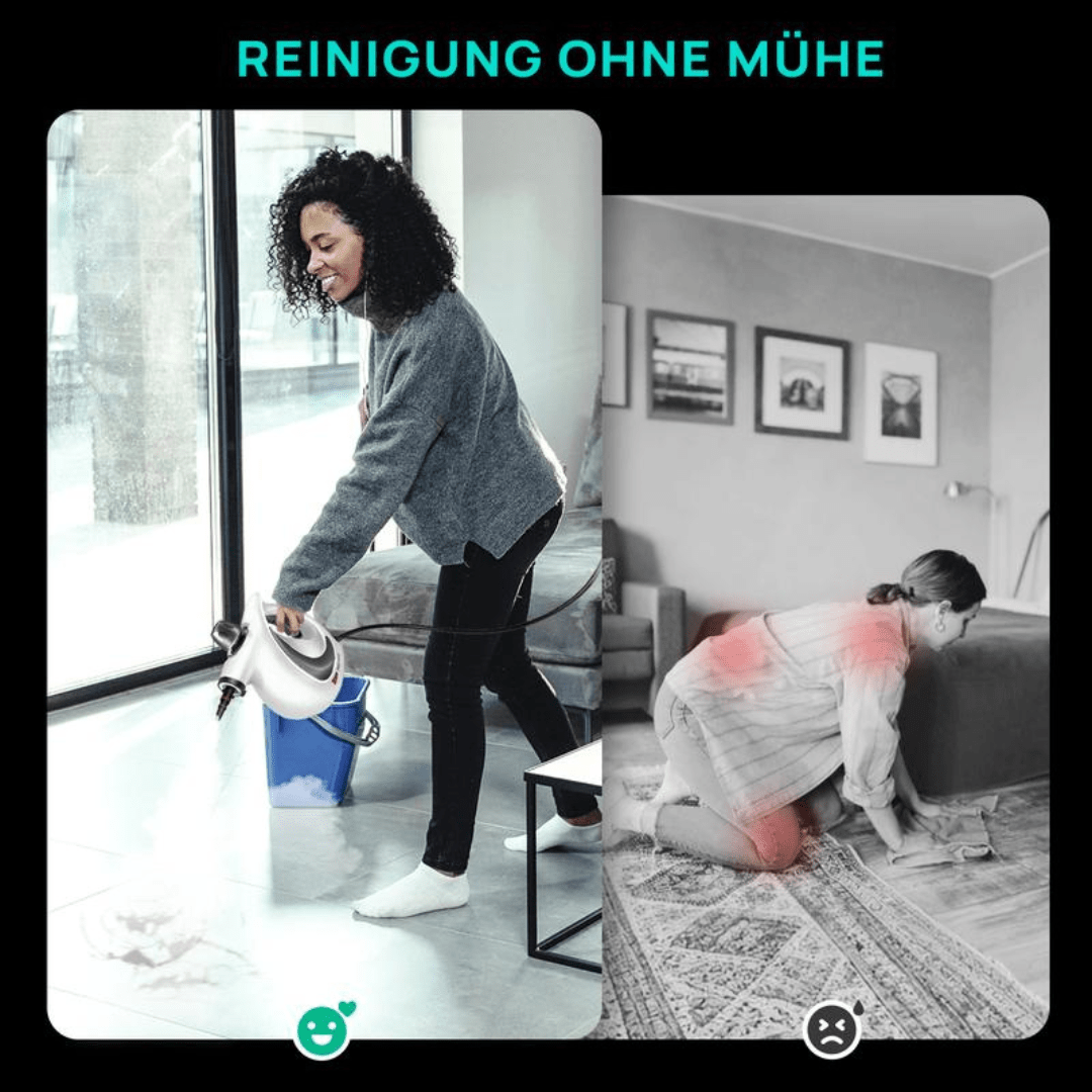 RedHut™ – Tragbarer Dampfreiniger mit 12 Zubehörteilen für Küche, Bad & Haushalt - Klarwen