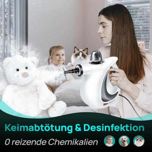 RedHut™ – Tragbarer Dampfreiniger mit 12 Zubehörteilen für Küche, Bad & Haushalt - Klarwen
