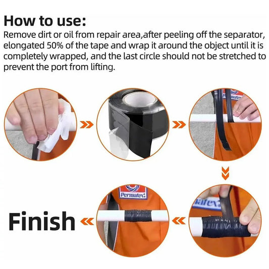 SealFlex™ – Superstarkes Silikonband für Abdichtung & Reparatur - Klarwen