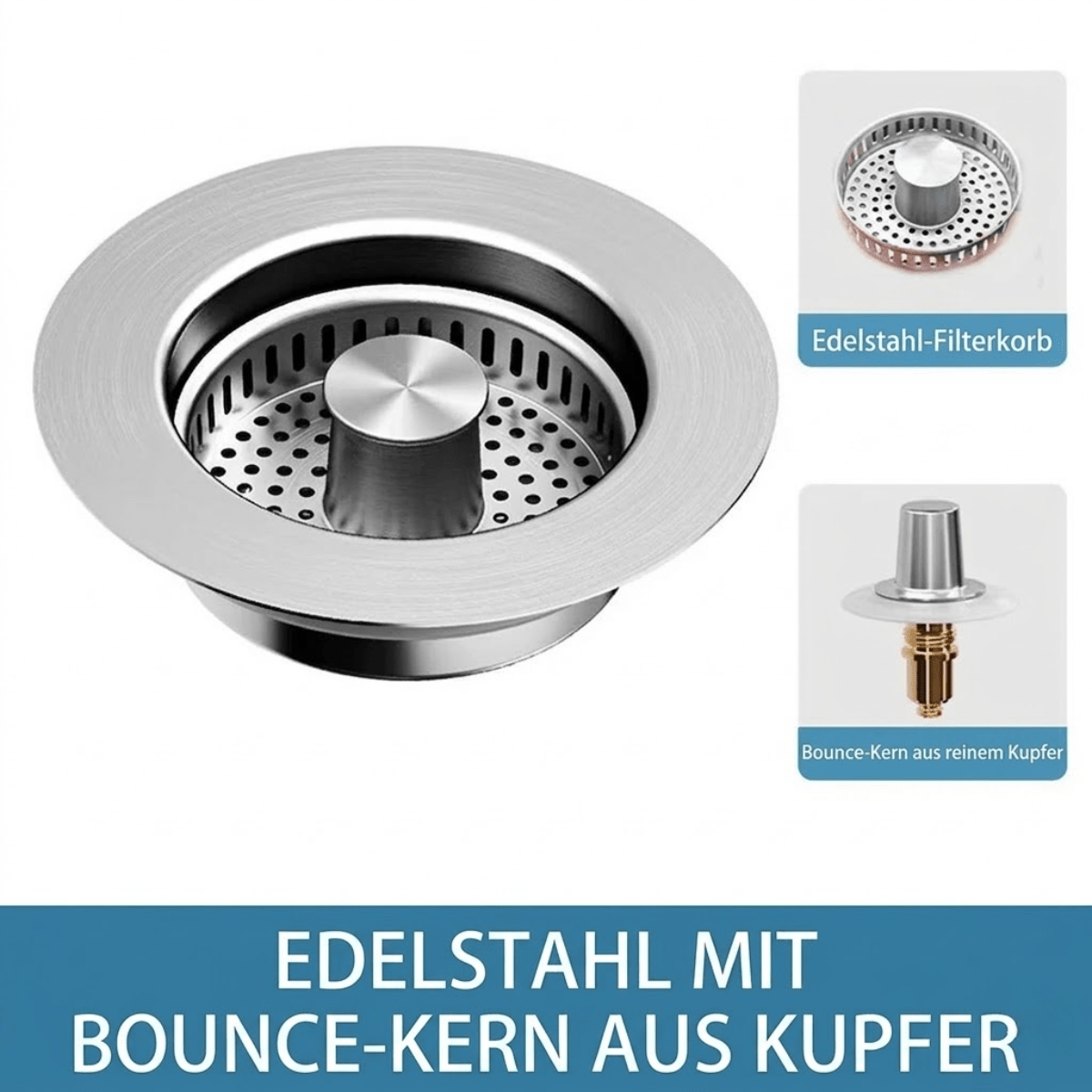 Sinkor™ – Universeller Waschbeckenstopfen - Klarwen