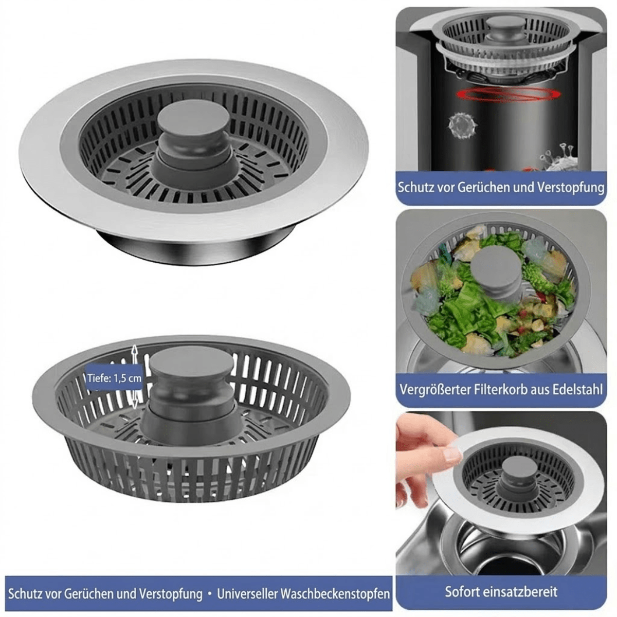 Sinkor™ – Universeller Waschbeckenstopfen - Klarwen