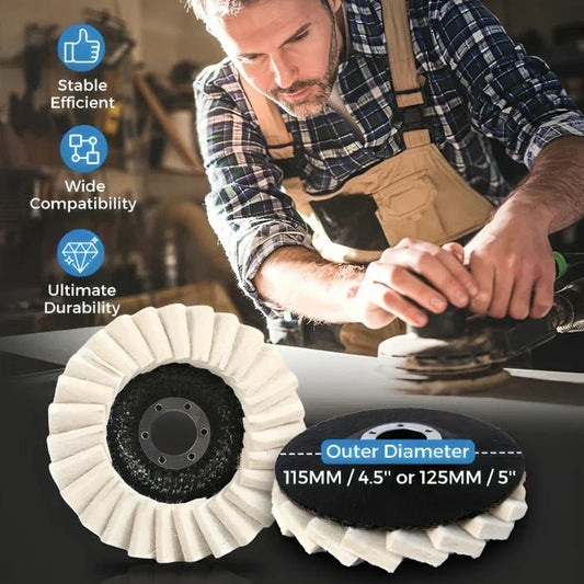 SmoothBuff™ – Wollfilz - Lamellen - Polierscheibe | 1 + 2 Gratis - Klarwen
