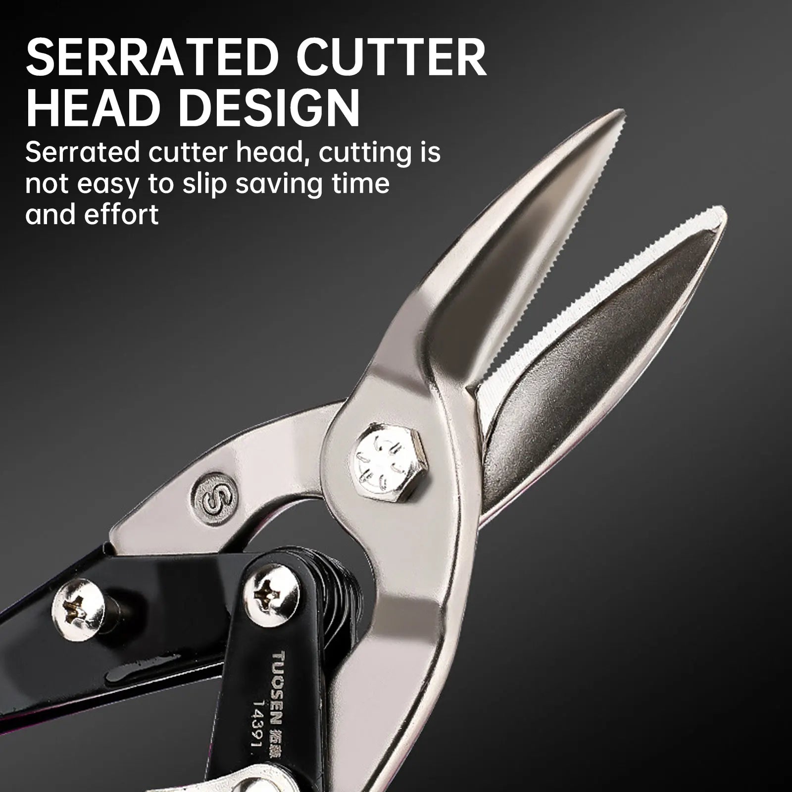 SteelWing™ – Industrie - Blechschere aus Chrom - Vanadium für präzise Metall - und Stahlzuschnitte - Klarwen