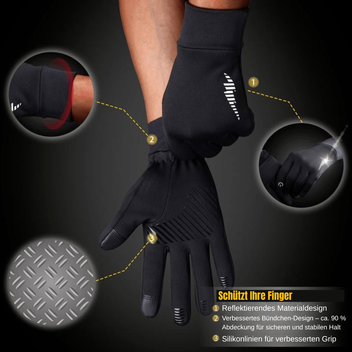 ThermoGrip™ – Warme Winterhandschuhe mit Touchscreen - Klarwen