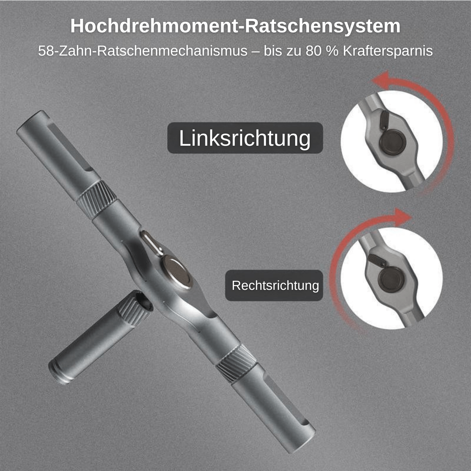 TorqMaster™ – Verstellbarer T - Ratschen - Schraubendreher - Klarwen