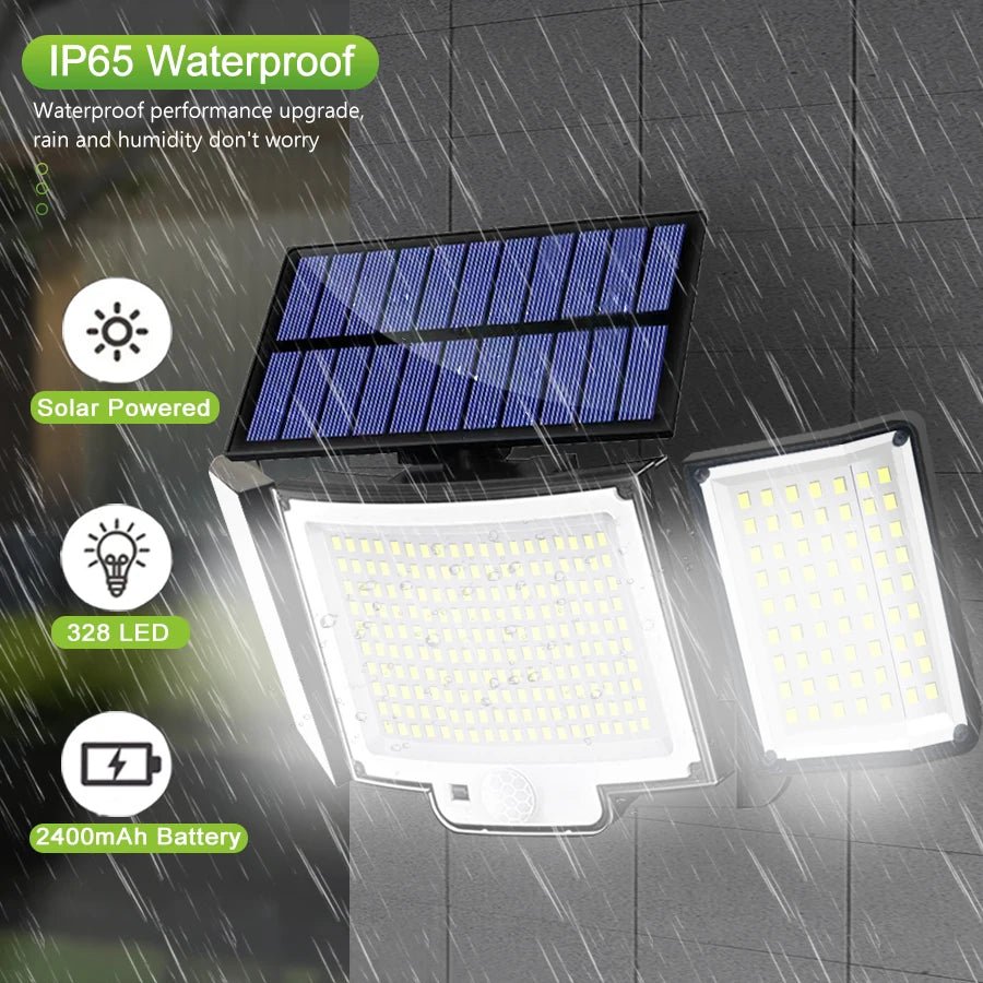 TriLux™ – Dreifach - Solarstrahler mit Bewegungsmelder - Klarwen