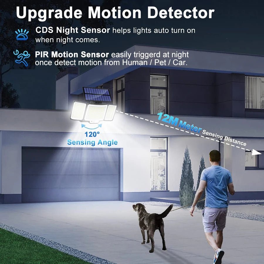 TriLux™ – Dreifach - Solarstrahler mit Bewegungsmelder - Klarwen
