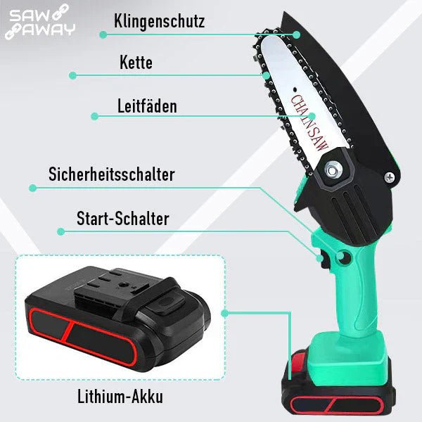 TrimMate™ – Kabellose Mini - Elektrokettensäge | 50% Rabatt - Klarwen
