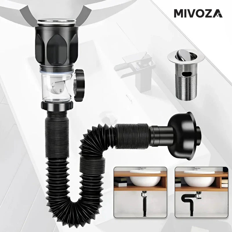 UniPipe™ – Anti Odor Universal - Abflussrohr Für Waschbecken [50% Rabatt] - Klarwen