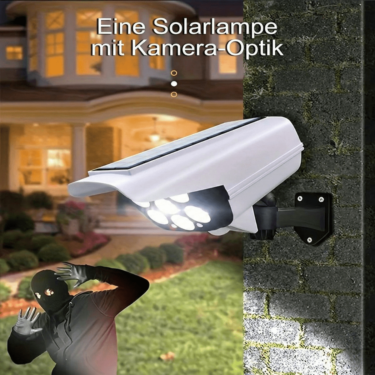 Vigilux™ - Solar Sicherheitsleuchte mit Kamera - Optik - Klarwen