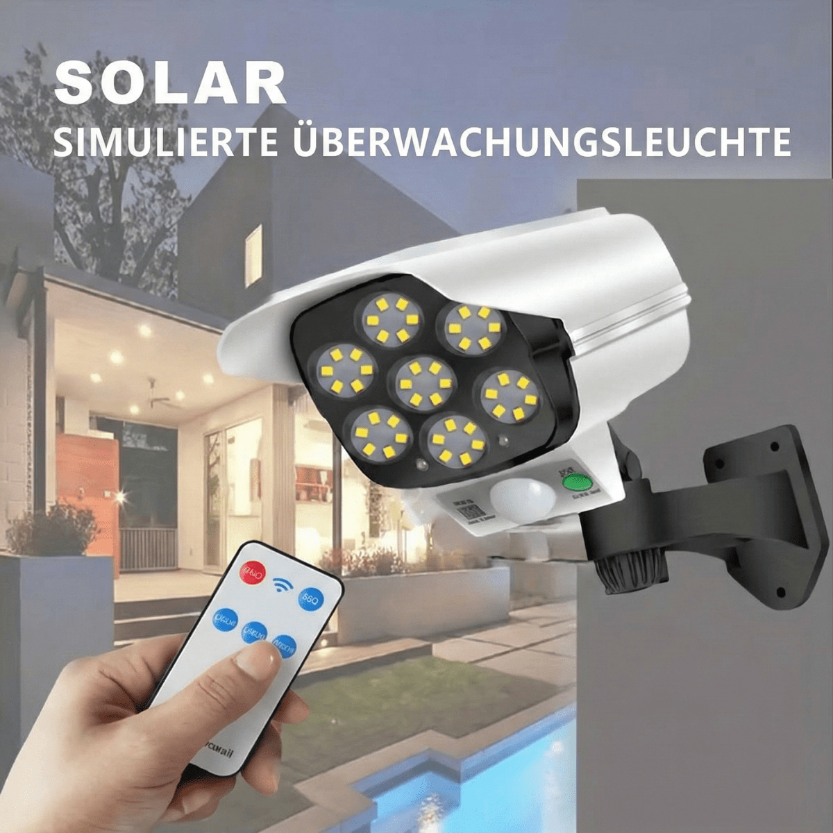 Vigilux™ - Solar Sicherheitsleuchte mit Kamera - Optik - Klarwen