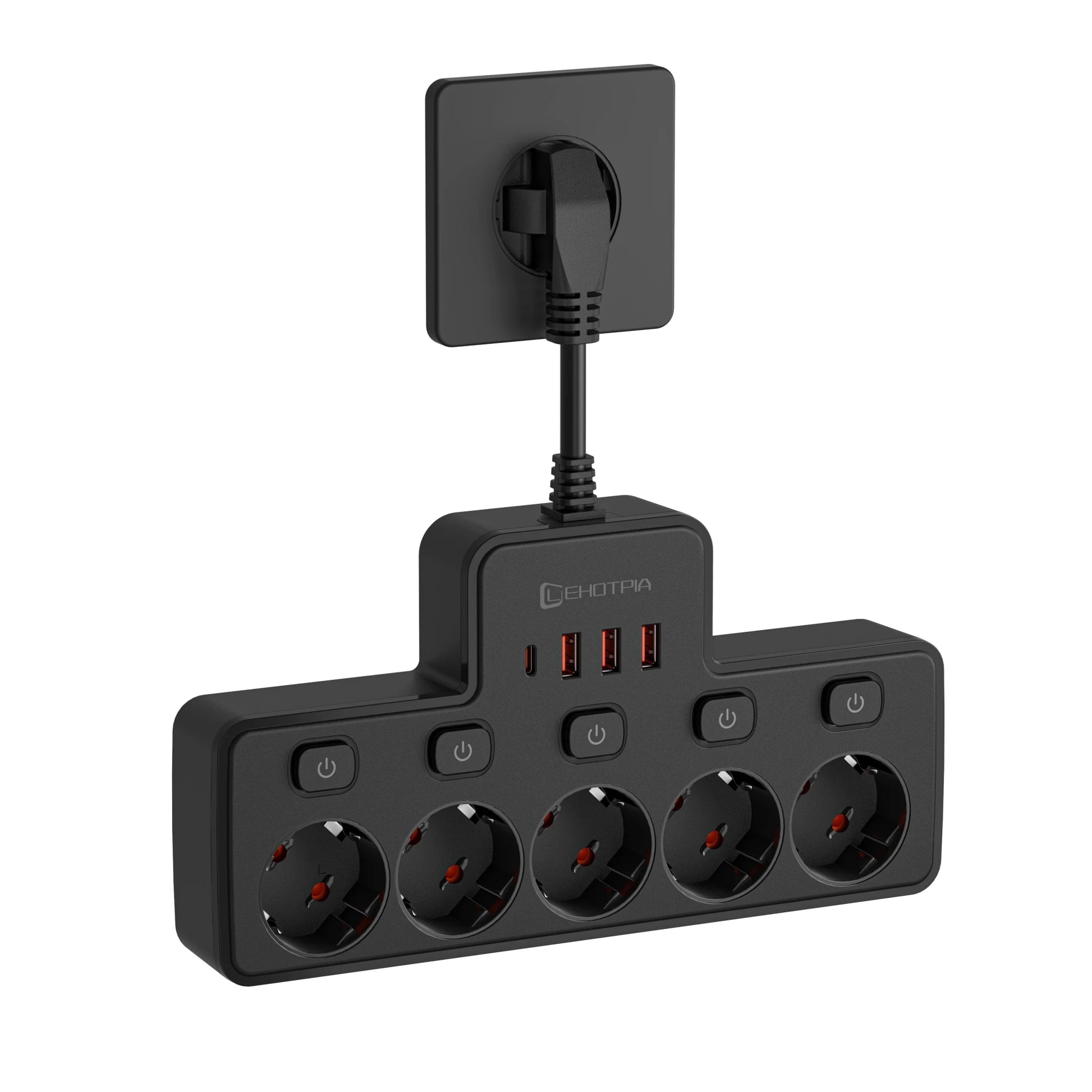 VoltKraft™ – Intelligente 9 - in - 1 Steckdosenleiste mit USB - C - Klarwen