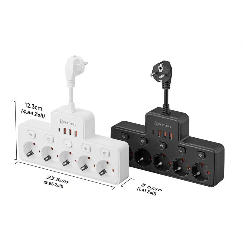VoltKraft™ – Intelligente 9 - in - 1 Steckdosenleiste mit USB - C - Klarwen
