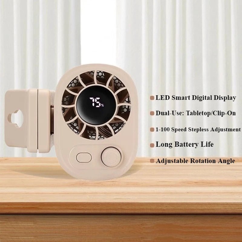WindFlex™ – 360° USB - Ventilator mit Clip & 100 Windstufen - Klarwen